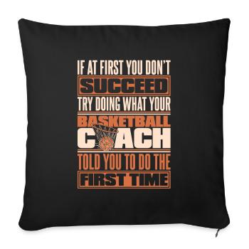 Basketballtrainer Entraîneur de basket-ball - Housse de coussin décorative 45 x 45 cm - noir - Devant
