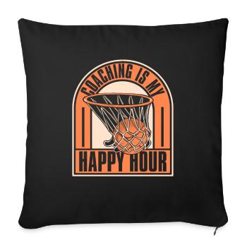 Basketballtrainer Entraîneur de basket-ball - Housse de coussin décorative 45 x 45 cm - noir - Devant