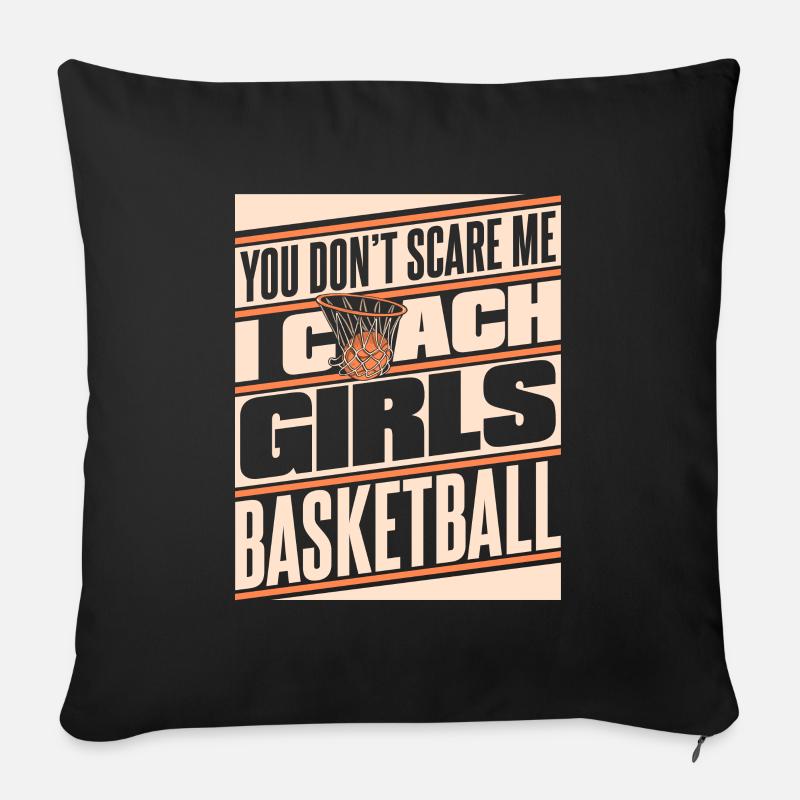 Basketballtrainer Basketball Trainer Coach - Sofakissenbezug 45 x 45 cm - Schwarz