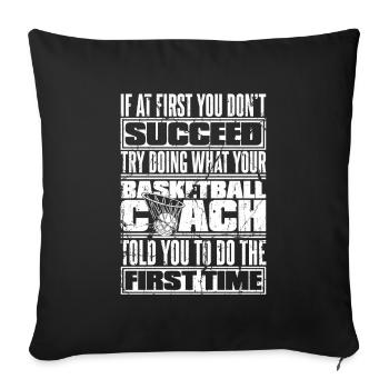 Basketballtrainer Entraîneur de basket-ball - Housse de coussin décorative 45 x 45 cm - noir - Devant