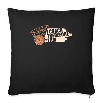 Basketballtrainer Entraîneur de basket-ball - Housse de coussin décorative 45 x 45 cm - noir - Devant