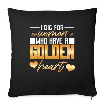 Gold Mining Gold Mine - Sofa pillowcase 17,3'' x 17,3'' (45 x 45 cm) - black - Front