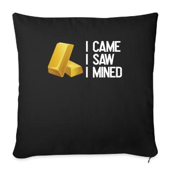 Gold Mining Gold Mine - Sofa pillowcase 17,3'' x 17,3'' (45 x 45 cm) - black - Front