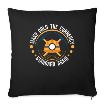 Gold Mining Gold Mine - Sofa pillowcase 17,3'' x 17,3'' (45 x 45 cm) - black - Front
