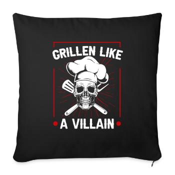 Grill grill master BBQ - Sofa pillowcase 17,3'' x 17,3'' (45 x 45 cm) - black - Front
