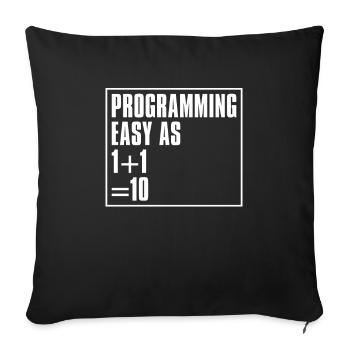 Programmer Coder Software Developer - Sofa pillowcase 17,3'' x 17,3'' (45 x 45 cm) - black - Front