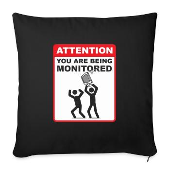 Programmeur Coder Développeur de logiciels - Housse de coussin décorative 45 x 45 cm - noir - Devant