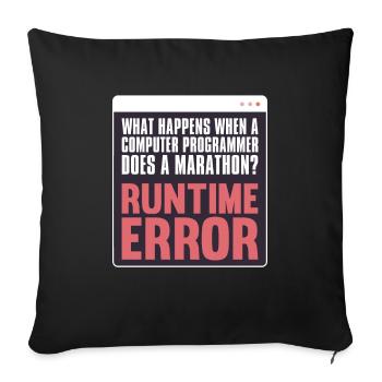 Programmeur Coder Développeur de logiciels - Housse de coussin décorative 45 x 45 cm - noir - Devant