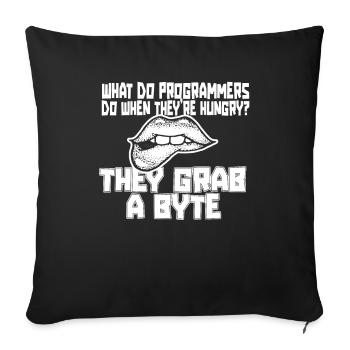 Programmeur Coder Développeur de logiciels - Housse de coussin décorative 45 x 45 cm - noir - Devant