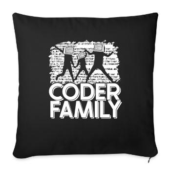 Programmer Coder Software Developer - Sofa pillowcase 17,3'' x 17,3'' (45 x 45 cm) - black - Front