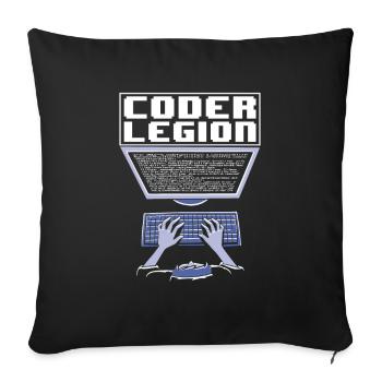 Programmeur Coder Développeur de logiciels - Housse de coussin décorative 45 x 45 cm - noir - Devant