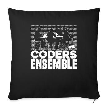 Programmierer Coder Software Entwickler - Sofakissenbezug 45 x 45 cm - Schwarz - Vorne