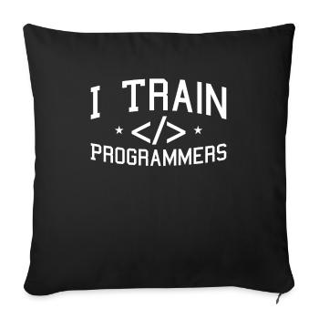 Programmeur Coder Développeur de logiciels - Housse de coussin décorative 45 x 45 cm - noir - Devant