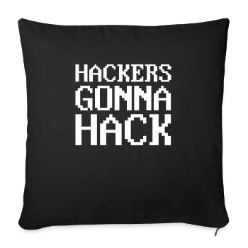 Programmer Coder Software Developer - Sofa pillowcase 17,3'' x 17,3'' (45 x 45 cm) - black - Front