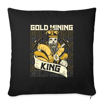 Gold Mining Gold Mine - Sofa pillowcase 17,3'' x 17,3'' (45 x 45 cm) - black - Front