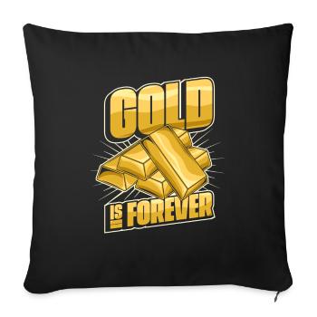 Gold Mining Gold Mine - Sofa pillowcase 17,3'' x 17,3'' (45 x 45 cm) - black - Front