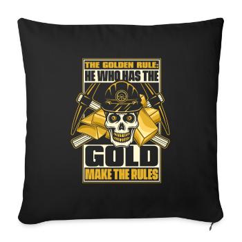 Gold Mining Gold Mine - Sofa pillowcase 17,3'' x 17,3'' (45 x 45 cm) - black - Front