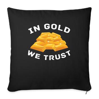 Mine d’or minière - Housse de coussin décorative 45 x 45 cm - noir - Devant
