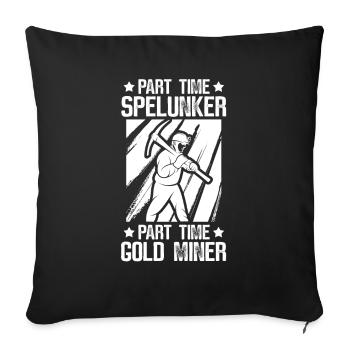 Mine d’or minière - Housse de coussin décorative 45 x 45 cm - noir - Devant