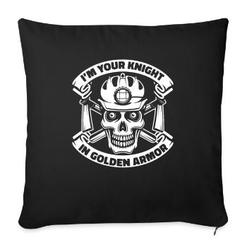 Gold Mining Gold Mine - Sofa pillowcase 17,3'' x 17,3'' (45 x 45 cm) - black - Front