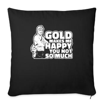 Gold Mining Gold Mine - Sofa pillowcase 17,3'' x 17,3'' (45 x 45 cm) - black - Front
