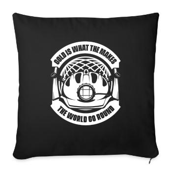 Gold Mining Gold Mine - Sofa pillowcase 17,3'' x 17,3'' (45 x 45 cm) - black - Front