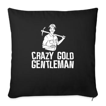 Gold Mining Gold Mine - Sofa pillowcase 17,3'' x 17,3'' (45 x 45 cm) - black - Front