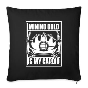 Gold Mining Gold Mine - Sofa pillowcase 17,3'' x 17,3'' (45 x 45 cm) - black - Front