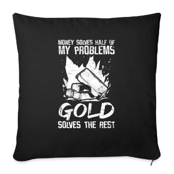 Gold Mining Gold Mine - Sofa pillowcase 17,3'' x 17,3'' (45 x 45 cm) - black - Front