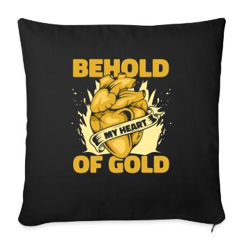 Mines d’or - Housse de coussin décorative 45 x 45 cm - noir - Devant