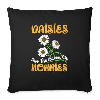 Hobby Gardener Garden Gardener Daisy - Sofa pillowcase 17,3'' x 17,3'' (45 x 45 cm) - black - Front