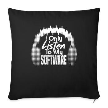 Programmer Coder Software Developer - Sofa pillowcase 17,3'' x 17,3'' (45 x 45 cm) - black - Front