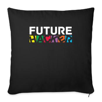 Programmeur Coder Développeur de logiciels - Housse de coussin décorative 45 x 45 cm - noir - Devant