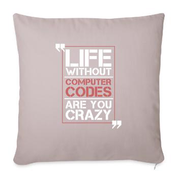 Programmeur Coder Développeur de logiciels - Housse de coussin décorative 45 x 45 cm - taupe clair - Devant