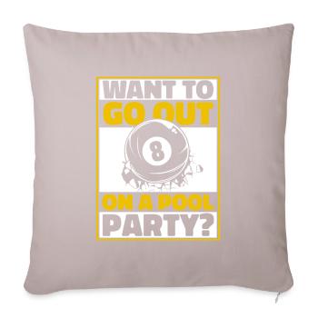 Billiards 8-ball - Sofa pillowcase 17,3'' x 17,3'' (45 x 45 cm) - light taupe - Front