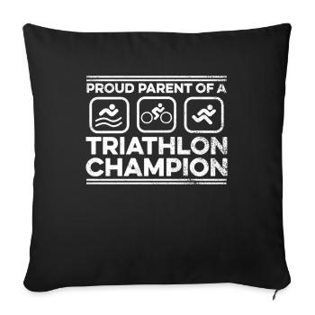 Triathlon - Sofakissenbezug 45 x 45 cm - Schwarz - Vorne