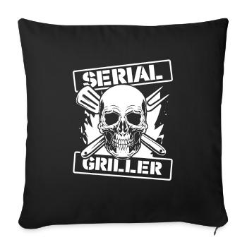 Grill grill master BBQ - Sofa pillowcase 17,3'' x 17,3'' (45 x 45 cm) - black - Front