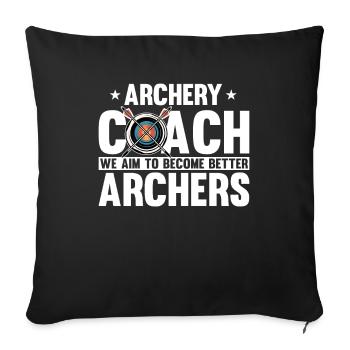 Archer Archery Arrow Archery Archery - Sofa pillowcase 17,3'' x 17,3'' (45 x 45 cm) - black - Front