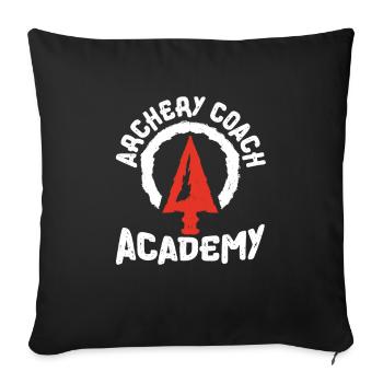 Tir à l’arc Flèche Tir à l’arc Tir à l’arc - Housse de coussin décorative 45 x 45 cm - noir - Devant