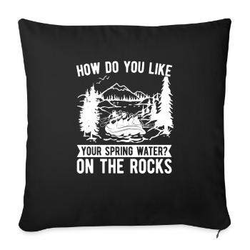 Rafting White Water Canoe Kayak - Sofa pillowcase 17,3'' x 17,3'' (45 x 45 cm) - black - Front