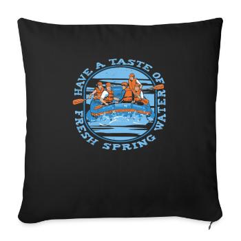 Rafting White Water Canoe Kayak - Sofa pillowcase 17,3'' x 17,3'' (45 x 45 cm) - black - Front