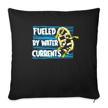 Rafting White Water Canoe Kayak - Sofa pillowcase 17,3'' x 17,3'' (45 x 45 cm) - black - Front