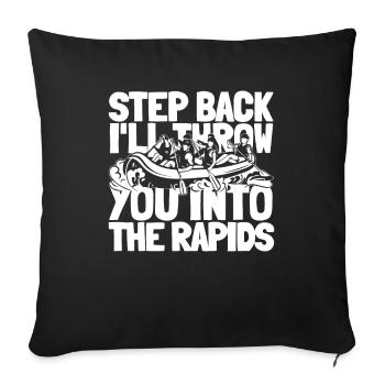 Rafting White Water Canoe Kayak - Sofa pillowcase 17,3'' x 17,3'' (45 x 45 cm) - black - Front