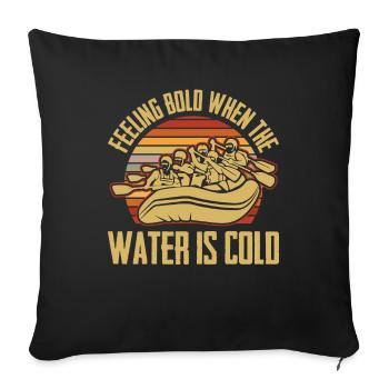 Rafting White Water Canoe Kayak - Sofa pillowcase 17,3'' x 17,3'' (45 x 45 cm) - black - Front