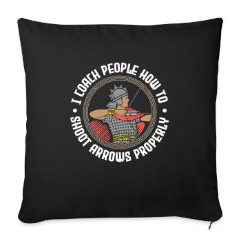 Archer Archery Arrow Archery Archery - Sofa pillowcase 17,3'' x 17,3'' (45 x 45 cm) - black - Front