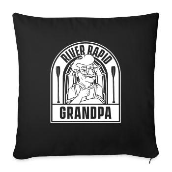 Rafting White Water Canoe Kayak - Sofa pillowcase 17,3'' x 17,3'' (45 x 45 cm) - black - Front