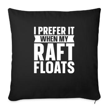 Rafting White Water Canoe Kayak - Sofa pillowcase 17,3'' x 17,3'' (45 x 45 cm) - black - Front