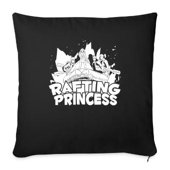 Rafting White Water Canoe Kayak - Sofa pillowcase 17,3'' x 17,3'' (45 x 45 cm) - black - Front