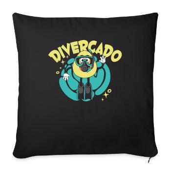 Scuba Diving Divers Diving - Sofa pillowcase 17,3'' x 17,3'' (45 x 45 cm) - black - Front