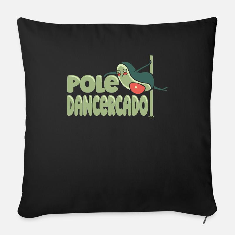 Pole Dancing Pole Fitness - Sofa pillowcase 17,3'' x 17,3'' (45 x 45 cm) - black